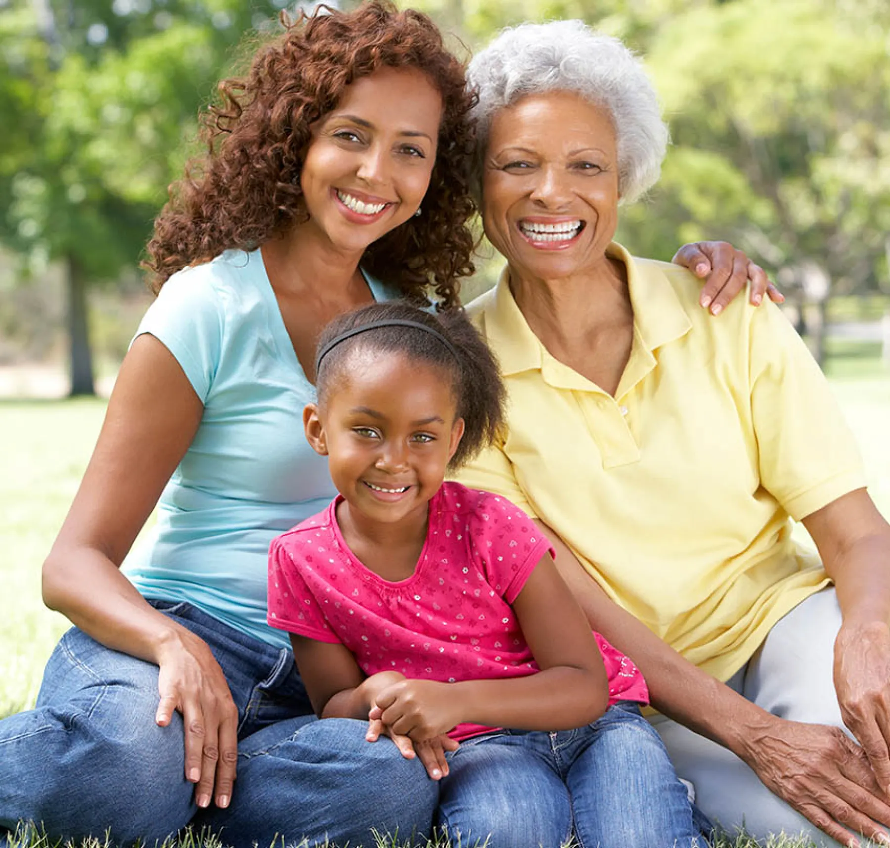a family posing for a picture