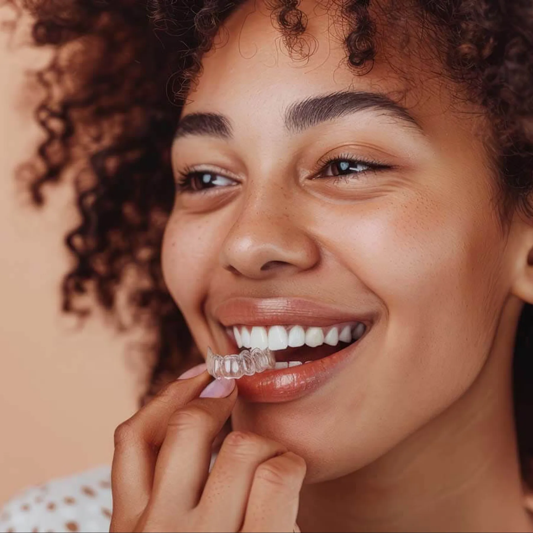 a woman wearing glasses