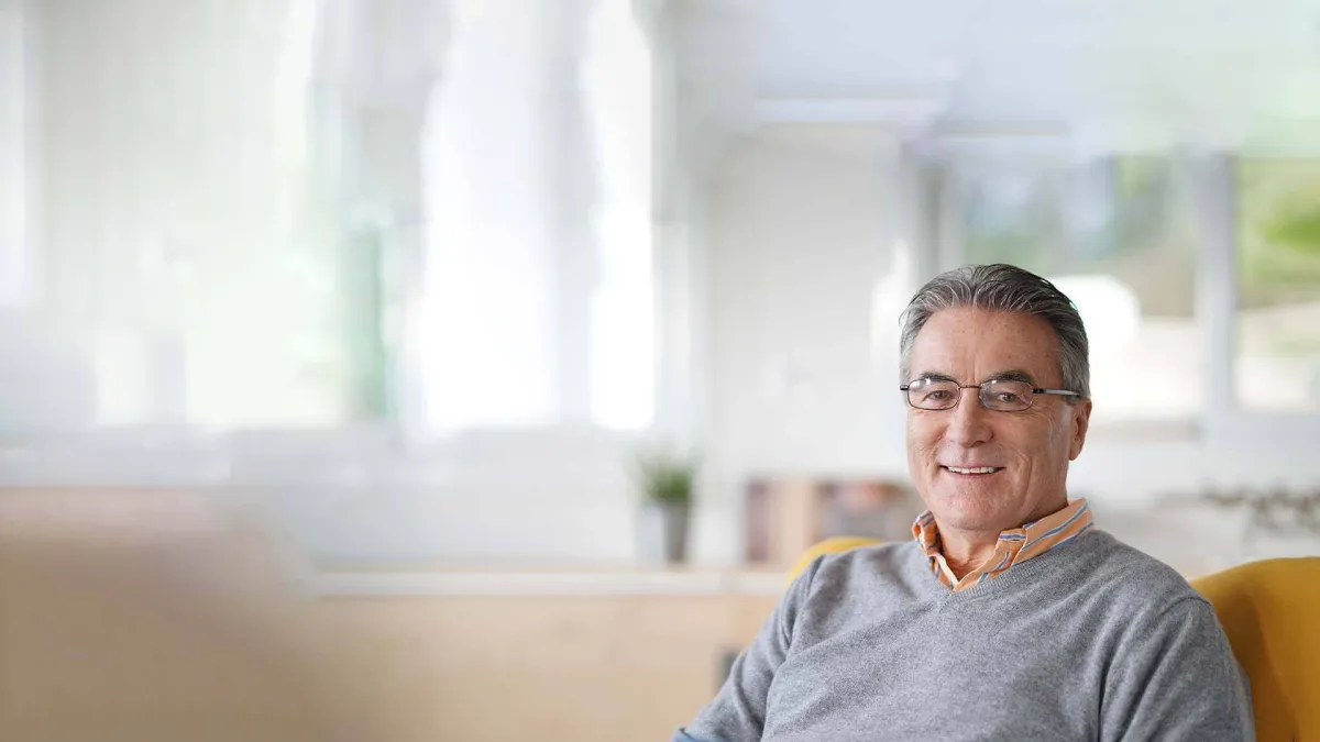 a man wearing glasses