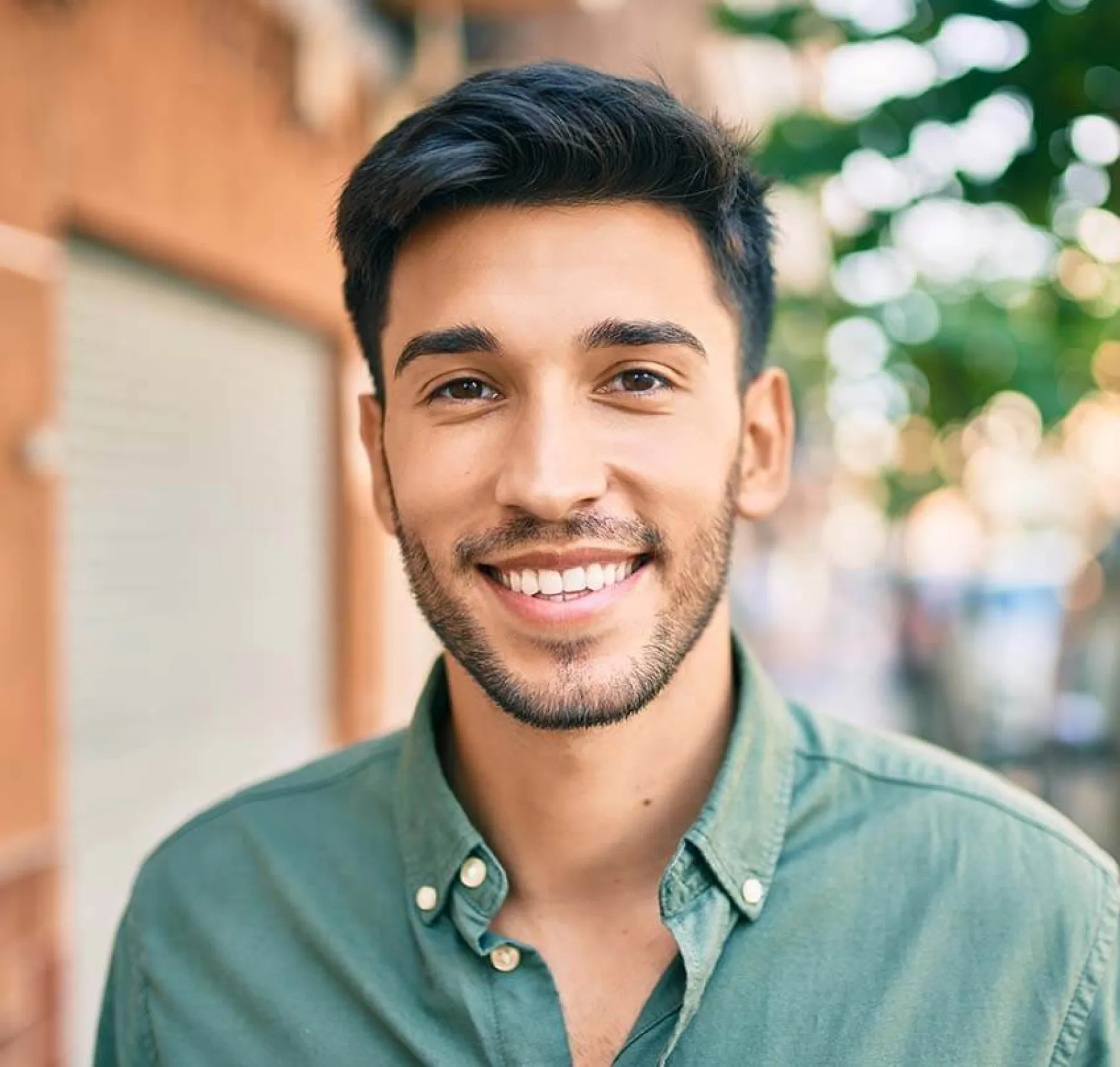 a man smiling for the camera